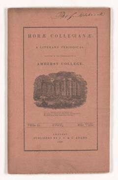 Thumbnail for The horae collegianae, 1838 July - Image 1