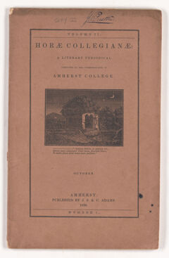 Thumbnail for The horae collegianae, 1838 October - Image 1