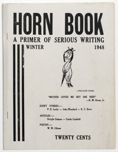 Thumbnail for Horn book: a primer of serious writing, 1948 Winter - Image 1