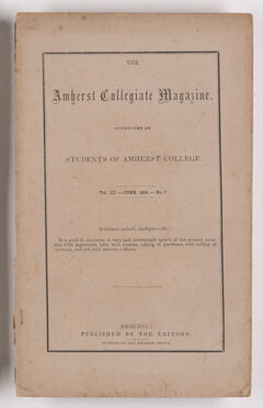 Thumbnail for The Amherst collegiate magazine, 1856 June - Image 1
