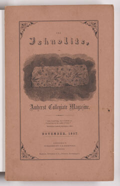 Thumbnail for The ichnolite, 1857 November - Image 1