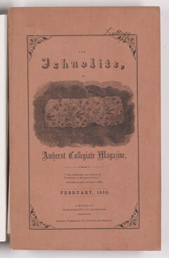 Thumbnail for The ichnolite, 1858 February - Image 1