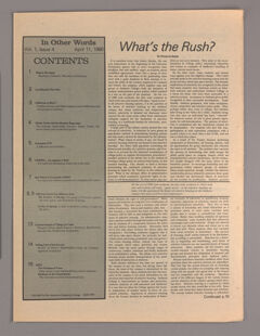 Thumbnail for In other words, 1980 April 11 - Image 1