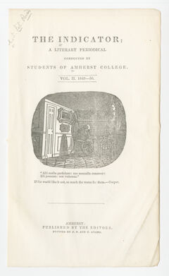 Thumbnail for The indicator, 1849 June - Image 1