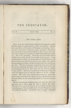 Thumbnail for The indicator, 1849 July - Image 1