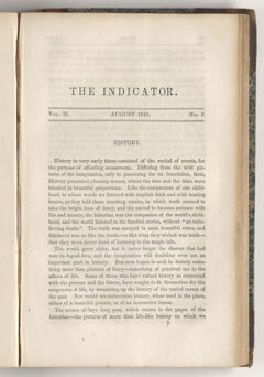 Thumbnail for The indicator, 1849 August - Image 1