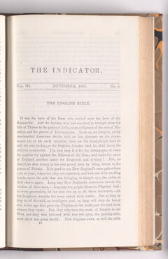 Thumbnail for The indicator, 1850 November - Image 1