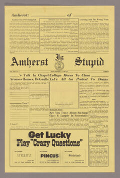 Thumbnail for Is Amherst stupid, 1963