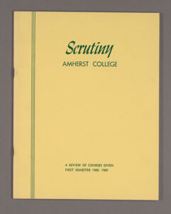 Thumbnail for Scrutiny: A critique of courses as given first semester, 1968-1969 - Image 1
