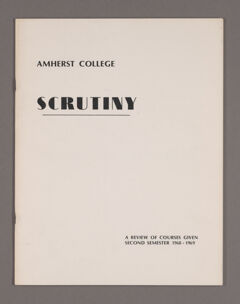 Thumbnail for Scrutiny: A review of second semester courses, 1968-1969 - Image 1