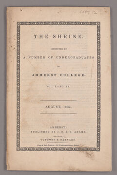 Thumbnail for The shrine, 1832 August - Image 1