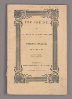 Thumbnail for The shrine, 1833 May and June - Image 1