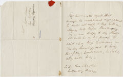 Thumbnail for William Wordsworth letter to Helen Maria Williams, 1820 October